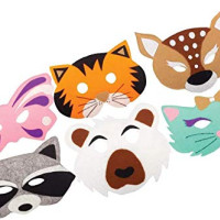 Funskool Handycrafts Mask Party , DIY face masks kids , Make many animal faces , Art and Craft Kit, DIY Kit, Ages 5 Years and Above, Multicolour