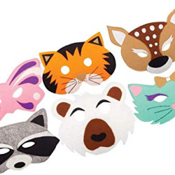 Funskool Handycrafts Mask Party , DIY face masks kids , Make many animal faces , Art and Craft Kit, DIY Kit, Ages 5 Years and Above, Multicolour