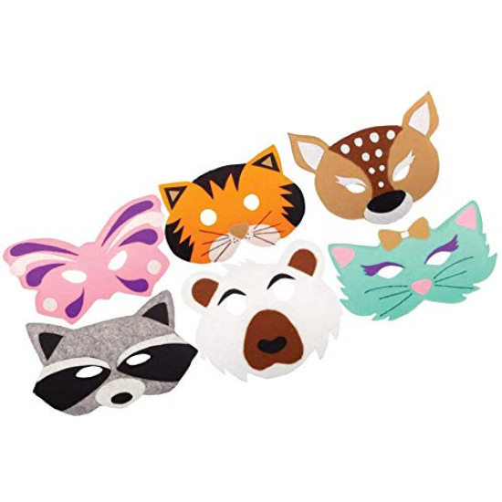 Funskool Handycrafts Mask Party , DIY face masks kids , Make many animal faces , Art and Craft Kit, DIY Kit, Ages 5 Years and Above, Multicolour