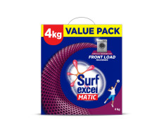 Surf Excel Matic Front Load Detergent Washing Powder 3+1 Kg , Specially Designed For Tough Stain Removal On Laundry In Washing Machines, 1 Count