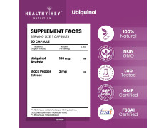 HealthyHey Nutrition Ubiquinol - Acetate - (60 Veg Capsules)