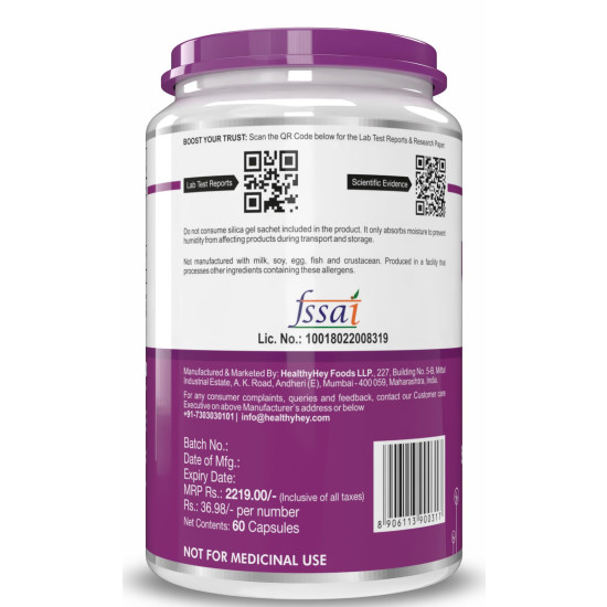 HealthyHey Nutrition Ubiquinol - Acetate - (60 Veg Capsules)
