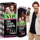 VIP Brown Hair Colour Shampoo, 180ml for Women and Men | Quick & Easy Grey Coverage in 15 Mins | Alternate to Hair Dye | Salon like Hair Color at Home