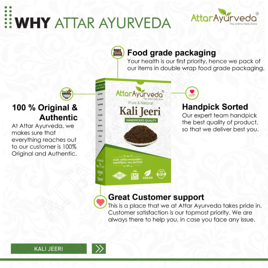 Attar Ayurveda Original Kali Jeeri - 100 grams