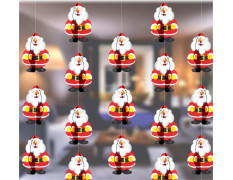 TOYXE Santa Claus 3D Paper Frills for Merry Christmas Decoration Pack of 4 Pcs | Premium Hanging Garland for Xmas Party | Festive Paper Decoration for Home Office Shop Décor Items