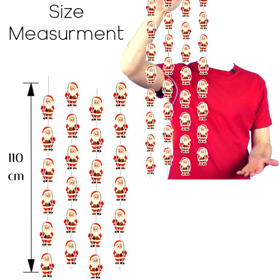 TOYXE Santa Claus 3D Paper Frills for Merry Christmas Decoration Pack of 4 Pcs | Premium Hanging Garland for Xmas Party | Festive Paper Decoration for Home Office Shop Décor Items TOYXE Santa Claus 3D Paper Frills for Merry Christmas Decoration Pack of 4 Pcs | Premium Hanging Garland for Xmas Party | Festive Paper Decoration for Home Office Shop Décor Items