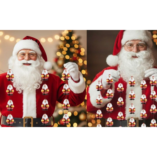 TOYXE Santa Claus 3D Paper Frills for Merry Christmas Decoration Pack of 4 Pcs | Premium Hanging Garland for Xmas Party | Festive Paper Decoration for Home Office Shop Décor Items TOYXE Santa Claus 3D Paper Frills for Merry Christmas Decoration Pack of 4 Pcs | Premium Hanging Garland for Xmas Party | Festive Paper Decoration for Home Office Shop Décor Items