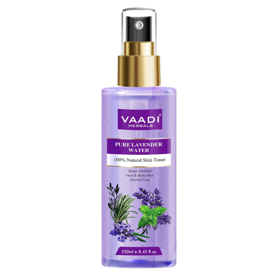 Vaadi Herbals Pvt Ltd Lavender Water -100% Natural & Pure Skin Toner, 250 ml