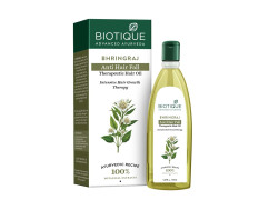 Biotique Bio Bhringraj Therapeutic Hair Oil for Falling Hair | Intensive Hair Regrowth Treatment | Nourishing Hair Follicles| Strong and Shiny Hair| For All Skin Types| 100m