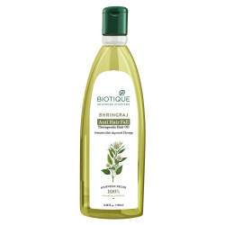Biotique Bio Bhringraj Therapeutic Hair Oil for Falling Hair | Intensive Hair Regrowth Treatment | Nourishing Hair Follicles| Strong and Shiny Hair| For All Skin Types| 100m