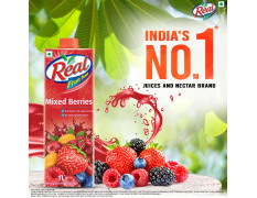 DABUR Real Mixed Berries Fruit Juice-1L|Rich In Vitamin C|No Added Preservatives,No Artificial Colors&Flavours|Goodness Of Best Fruits|Daily Dose Of Fruit Nutrition|Tasty,Refreshing&Energising Drink