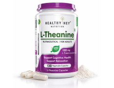 HealthyHey Nutrition L-Theanine -Support Relaxation -Pack of 120 Vegetarian Capsules