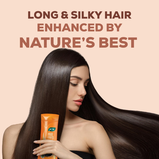 Joy Hair Fruits Long & Silky Conditioning Shampoo Enriched with Apricot & Peach, 340 ml