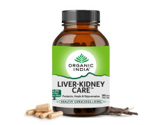 Organic India Liver Kidney Care - 180 Veg Capsules, Helps Support Liver & Kidney Health, Boosts Overall Energy & Immunity, GMP & NPOP Certified Organic