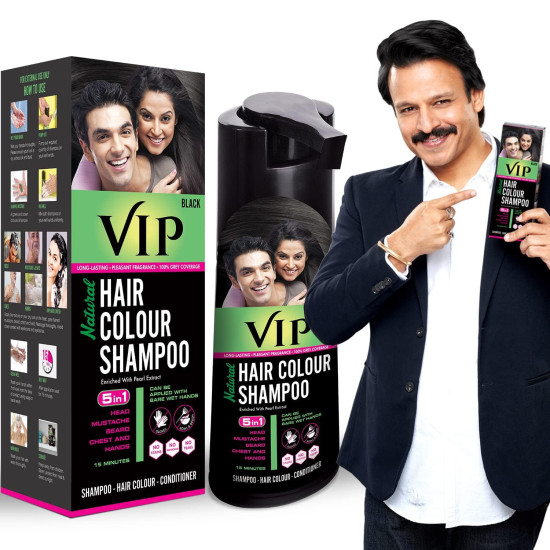 VIP Hair Shampoo 5 in 1 180ml, Black