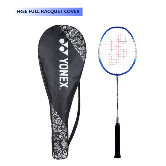 YONEX ZR 100 Light Aluminium Strung Badminton Racket with Full Racket Cover (Blue) | For Beginners | 95 grams | High Durability