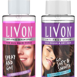 Livon Shake and Spray Hair Serum, 100ml And Livon Serum for Rough & Dry Hair, 100 ml