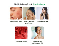 Kerala Ayurveda Khadirarishta 450ml | Herbal Blood Purifier | For Acne Relief| Tonic For Sensitive Skin| For Pimple Free Skin| Blood Purifier for Glowing Skin| 100% Ayurvedic | With Khadira, Devadaru, and Bakuchi|