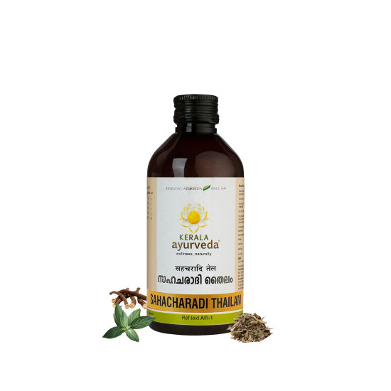 Kerala Ayurveda Sahacharadi Thailam 200ml| Back pain oil | Massage Oil | Relief from Back pain and sciatica | Ayurvedic Tel for Muscle and Joint Pain| With Sahachara, Dashmoola, ManjSesame Oil Base | Original Ayurvedic Herbal formulation.