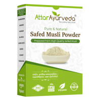 Attar Ayurveda Safed Musli Powder (100 grams) for Stamina and Energy | 100% Pure, Preservative free | No Artificial flavour or color added