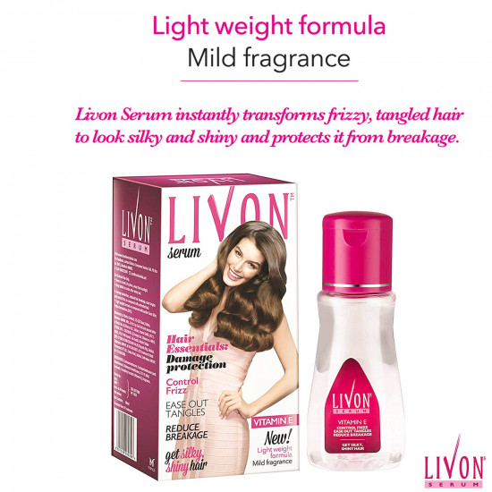 Livon Serum for Dry and Unruly Hair, 50ml and Livon Serum, 100ml (Pack of 2)