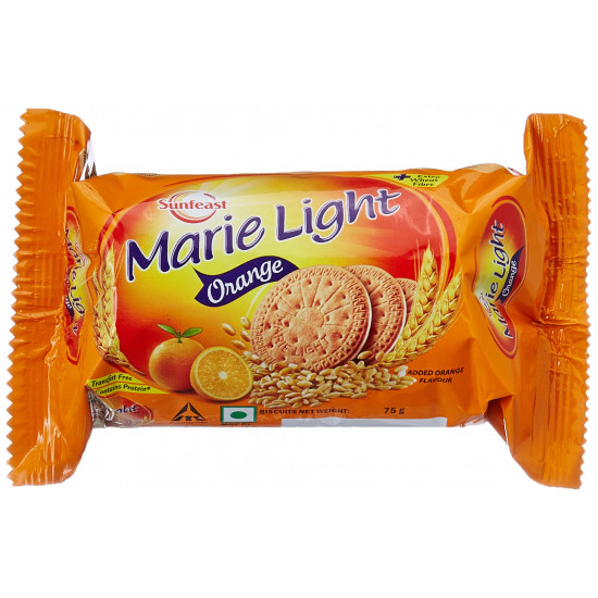 Leo Sunfeast Marie Light, Orange, 75g - Pack of 10