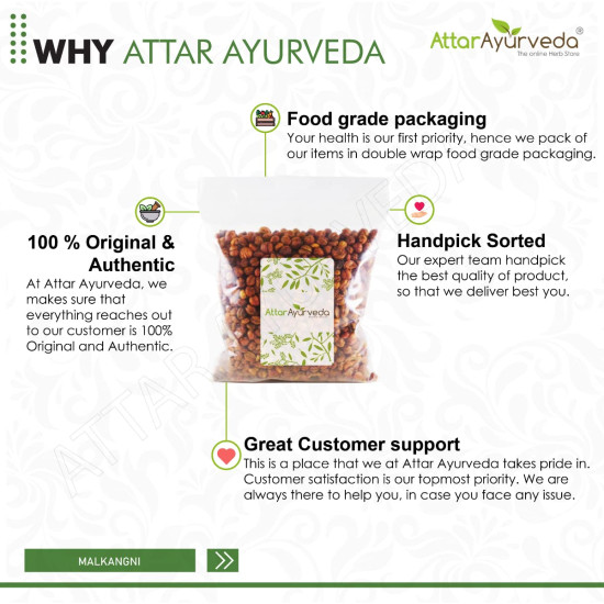 Attar Ayurveda Malkangni Seeds for Brain and Memory- Jyotishmati (100 Gram)