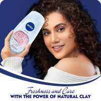 NIVEA Body Wash 250 ml |Clay Fresh Hibiscus & Grapefruit Shower Gel |Deep Cleansing |Velvety Soft Skin | Men and Women