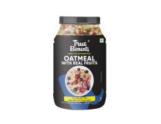 True Elements Whole Oatmeal 1kg - Overnight Oats | Breakfast Food | Healthy Diet | Oatmeal for Breakfast | Oats with Chia Seeds, Dry Fruits and Nuts | 9.8g Protein