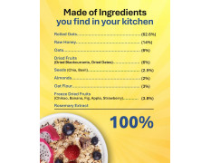 True Elements Whole Oatmeal 1kg - Overnight Oats | Breakfast Food | Healthy Diet | Oatmeal for Breakfast | Oats with Chia Seeds, Dry Fruits and Nuts | 9.8g Protein