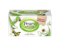 Pears Naturalé Detoxifying Soap Bar, Aloe Vera, 125g (Pack of 4)