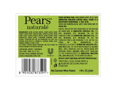 Pears Naturalé Detoxifying Soap Bar, Aloe Vera, 125g (Pack of 4)
