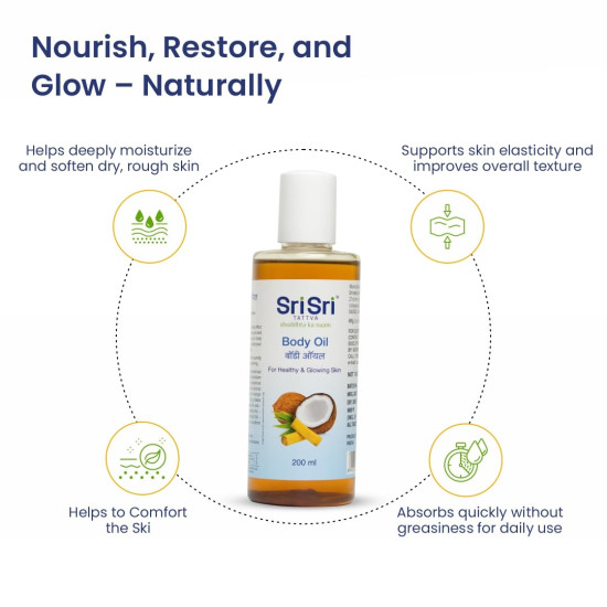Sri Sri Tattva shuddhta ka naam Body Oil, 200ml (Single Pack)