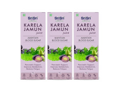 Sri Sri TATTVA shuddhta ka naam Sri Sri Tattva Karela Jamun Juice - Ayurvedic Juice to Help Maintain Healthy Sugar Levels - 100% Natural - No Added Sugar - 1000ml (Pack of 3)