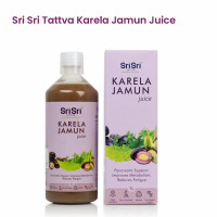 Sri Sri TATTVA shuddhta ka naam Sri Sri Tattva Karela Jamun Juice - Ayurvedic Juice to Help Maintain Healthy Sugar Levels - 100% Natural - No Added Sugar - 1000ml (Pack of 3)
