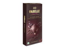 Fabelle Intense Dark - Chocolate, Large Luxury Dark Chocolate Bar with 84% Intense Dark Choco Mousse,130g
