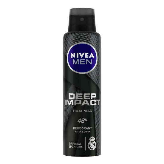 NIVEA Deodorant for Men, Deep Impact Freshness, 150ml and Shower Gel, Deep Impact Cleansing Body Wash for Men, 250ml