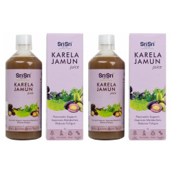Sri Sri TATTVA shuddhta ka naam Karela Jamun Juice | Maintains Blood Sugar Levels | Reduces Bad Cholesterol | Good For Digestive Health | No Added Sugar | 1 Litre I Pack of 2