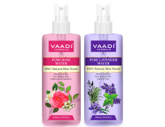 Vaadi Herbals Pvt. Ltd Pack Of 2 - Rose Water & Lavender Water - 100% Natural & Pure, 250 ml (Pack of 2)