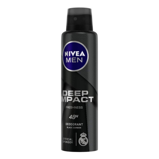 NIVEA Deodorant for Mrn, Deep Impact Freshness, 150ml and Shower Gel, Active Clean Body Wash for Men, 250ml