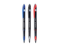 UNI-BALL Air UBA188M 0.5mm Roller Ball Pen | Blue, Black & Red Ink, Pack of 3