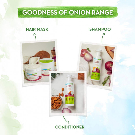 Mamaearth Onion Hair Mask for Men and Women 200ml - With Onion Oil & Organic Bamboo Vinegar - Damaged Hair & Hair Fall Control