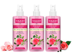 Vaadi Herbals Pvt. Ltd Pack Of 3 Rose Water - 100% Natural & Pure, 250 ml (Pack of 3)