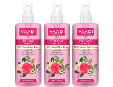 Vaadi Herbals Pvt. Ltd Pack Of 3 Rose Water - 100% Natural & Pure, 250 ml (Pack of 3)
