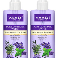 Vaadi Herbals Pvt. Ltd Pack Of 2 Lavender Water -100% Natural & Pure Skin Toner, 250 ml (Pack of 2)