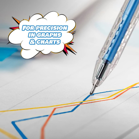 Cello Colour Bombs coloured ink Gel pens - Pack of 10 (Assorted) | 10 vivid ink colours | Ideal for art, project work, journal work, presentations