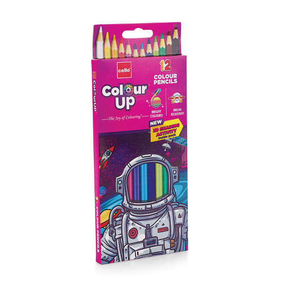 Cello ColourUp Colour Pencil Set -Pack of 12, Bright and Strong Pencil colours, Non toxic colouring range, Safe colours for children Cello ColourUp Colour Pencil Set -Pack of 12, Bright and Strong Pencil colours, Non toxic colouring range, Safe colours for children