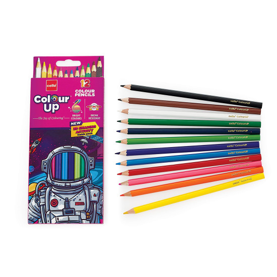 Cello ColourUp Colour Pencil Set -Pack of 12, Bright and Strong Pencil colours, Non toxic colouring range, Safe colours for children Cello ColourUp Colour Pencil Set -Pack of 12, Bright and Strong Pencil colours, Non toxic colouring range, Safe colours for children