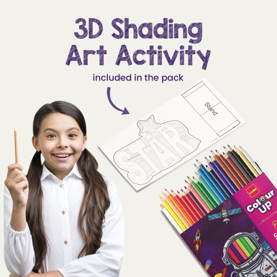 Cello ColourUp Colour Pencils, Multicolored, 24 Color Pencils