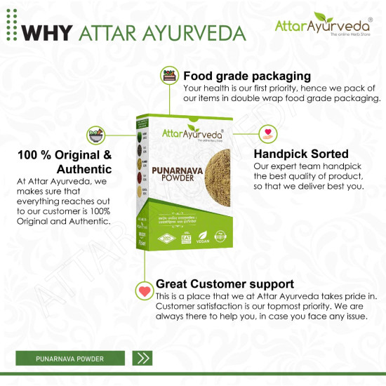 Attar Ayurveda Punarnava Powder for Kidney Rejuvenation (250 gm)